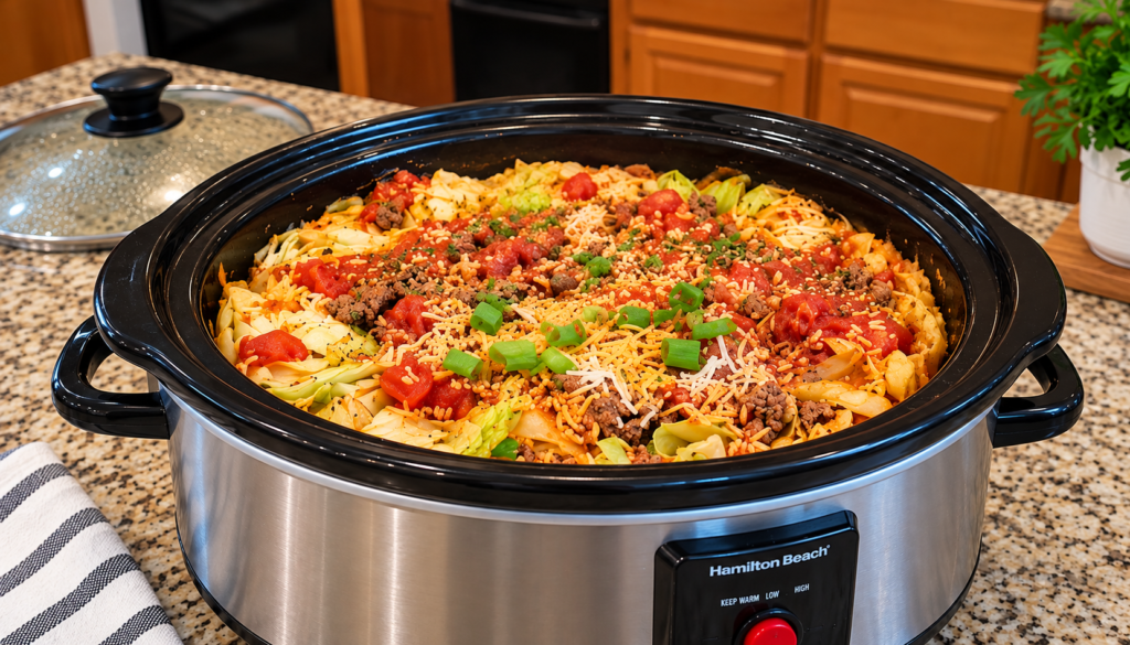 Slow-Cooker Unstuffed Cabbage Roll Casserole